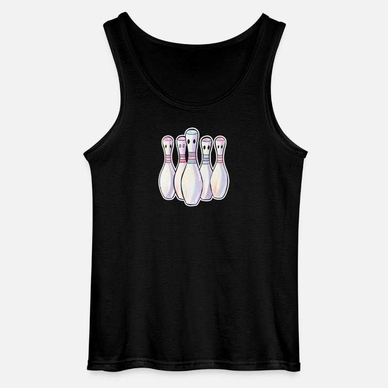 Bowling Pins Comic Look - Gildan Men’s Tank Top - black