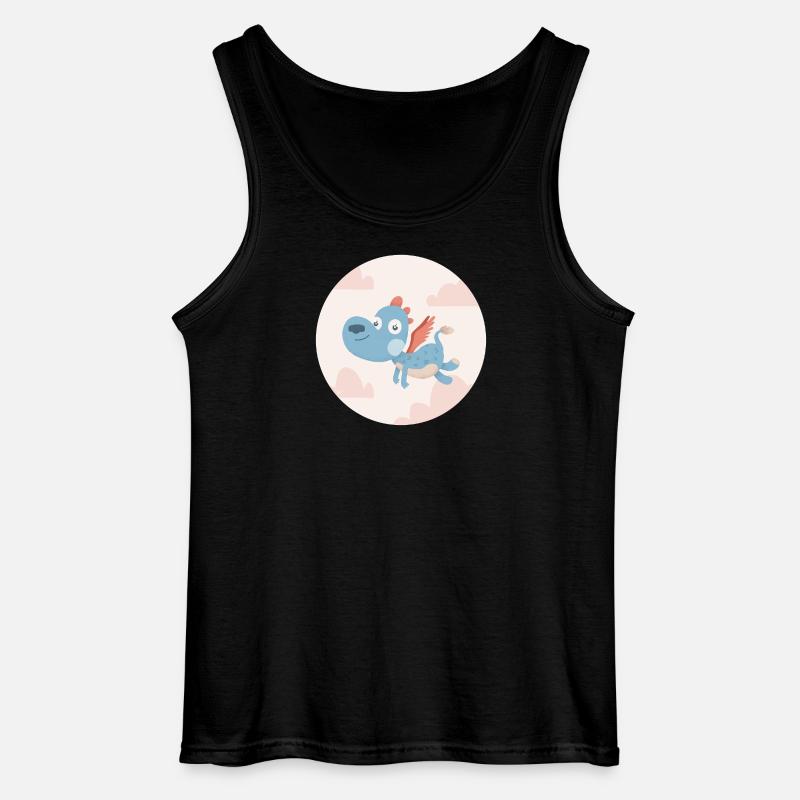 Blauer Drache - Gildan Männer Tank Top - Schwarz