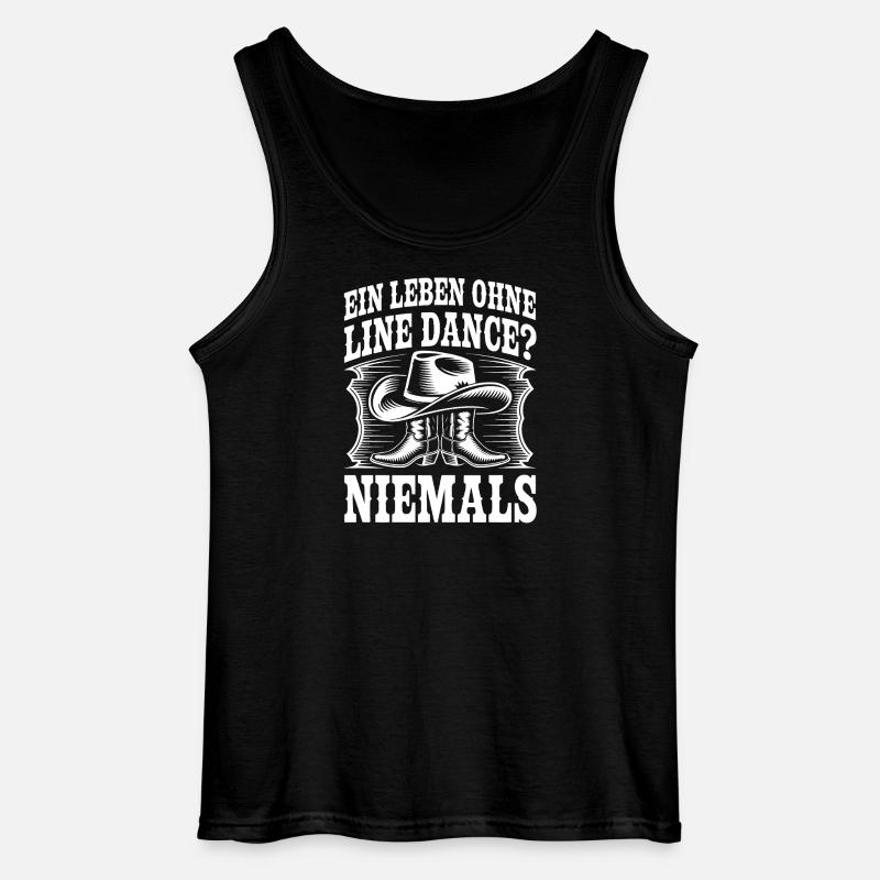 Niemals ohne Line Dance - Gildan Männer Tank Top - Schwarz