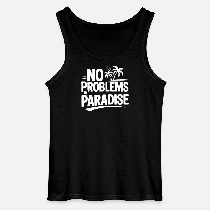 No Problems in Paradise - Gildan Men’s Tank Top - black