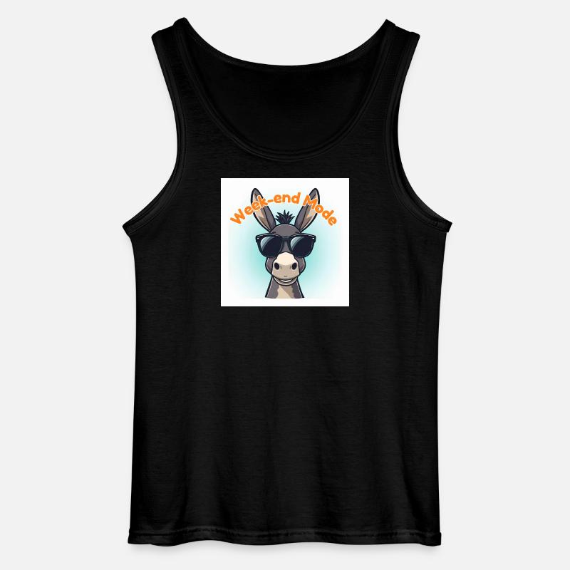 Esel-Wochenend-Mode - Gildan Männer Tank Top - Schwarz