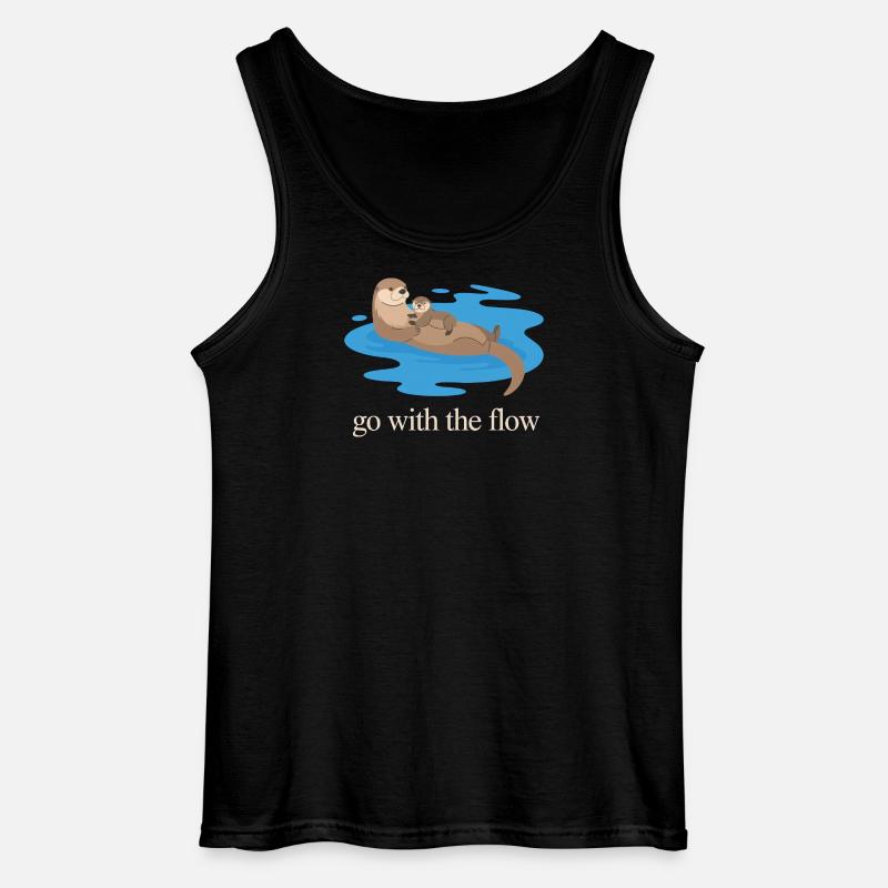 Otter-Duo geht mit dem Strom - Gildan Männer Tank Top - Schwarz