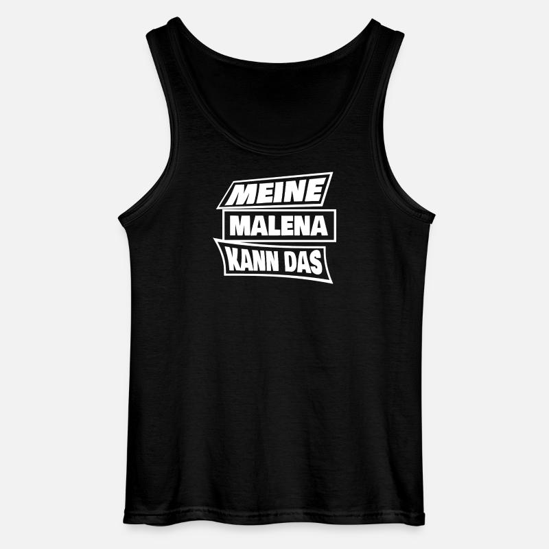Malena als Sprueche - Gildan Männer Tank Top - Schwarz