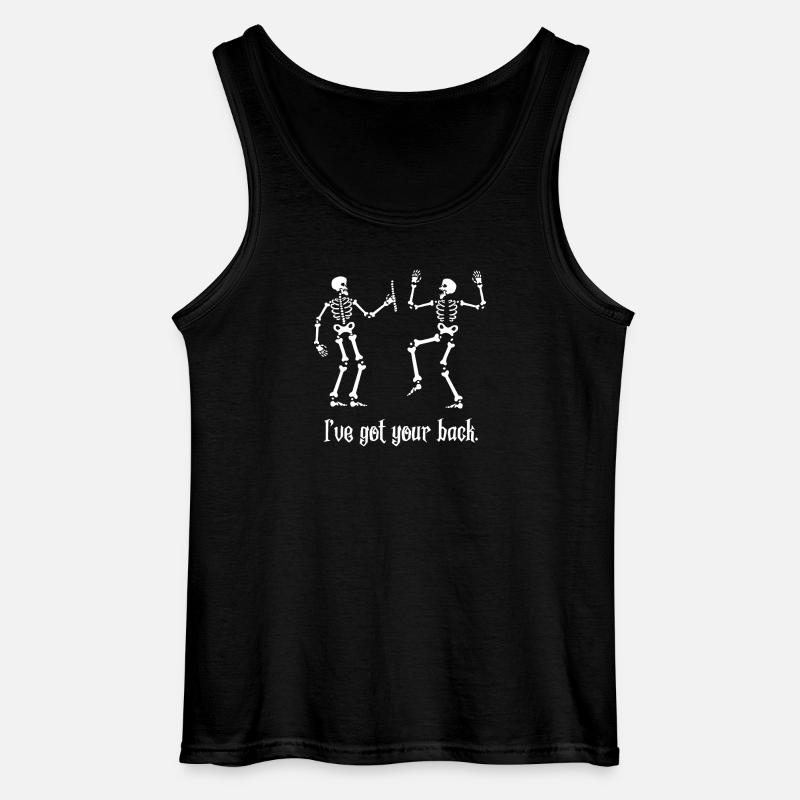 Dancing Skeletons Backing You - Gildan Men’s Tank Top - black