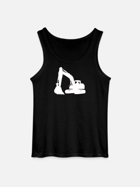 Bagger Silhouette für Baudesign - Gildan Männer Tank Top - Schwarz