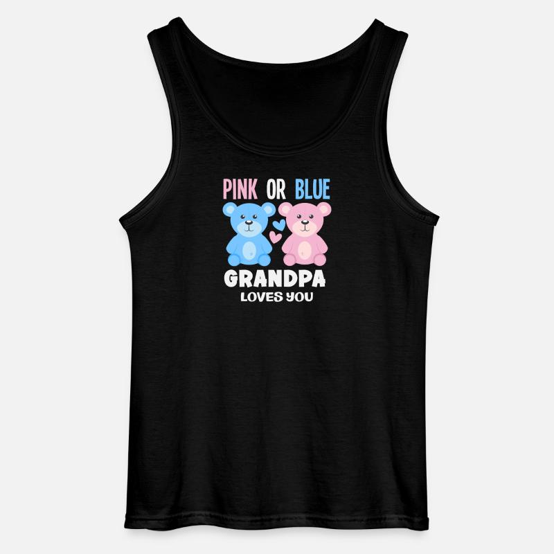 Pink Oder Blau Opa Liebt Dich - Gildan Männer Tank Top - Schwarz