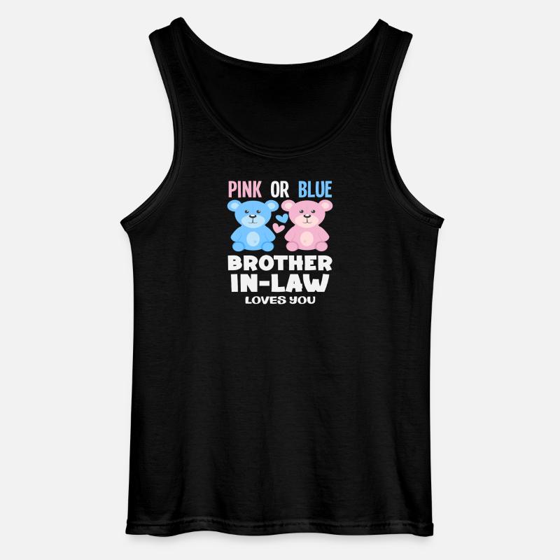 Pink Oder Blau Stiefbruder Liebt Dich - Gildan Männer Tank Top - Schwarz