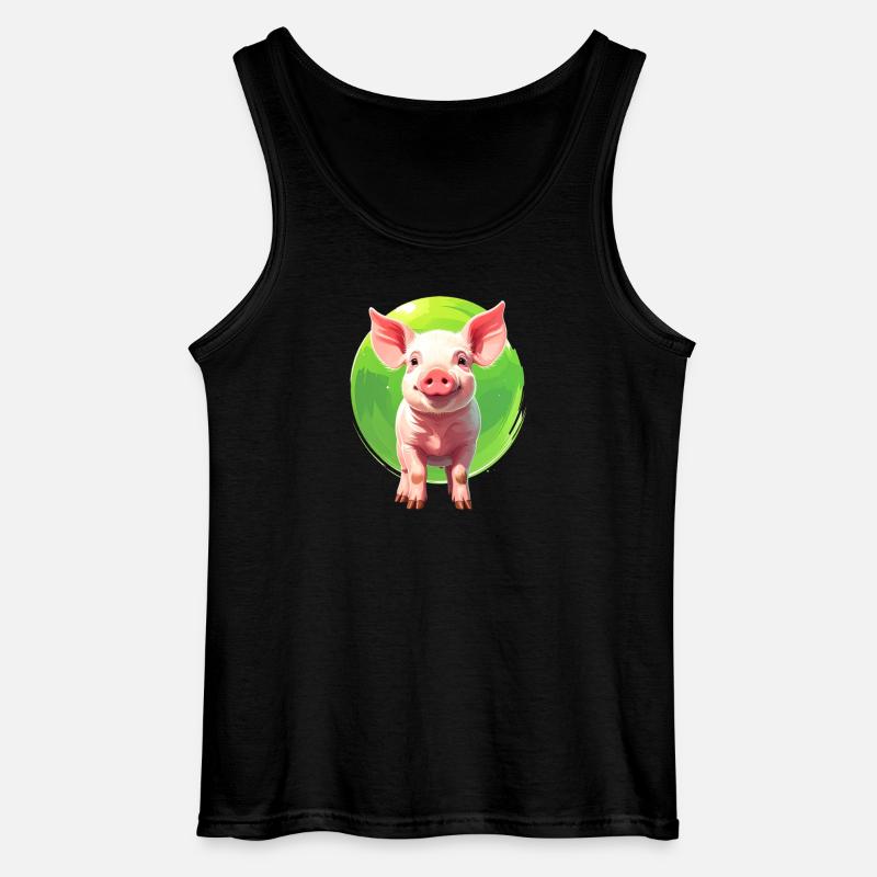 Ein Schweinchen - Gildan Männer Tank Top - Schwarz