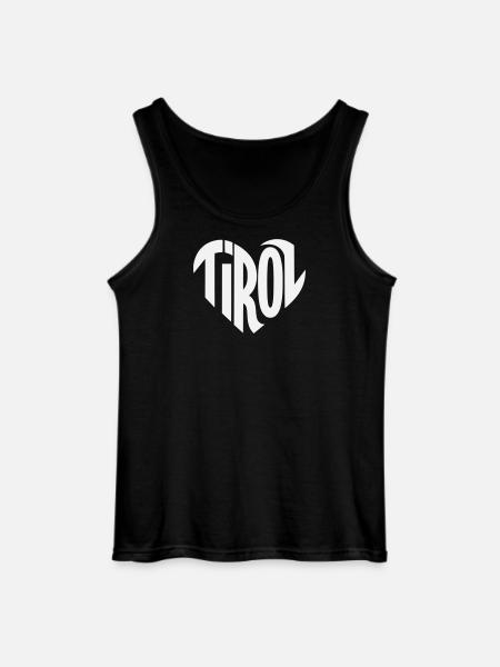 Tirol Heart Typography - Gildan Men’s Tank Top - black