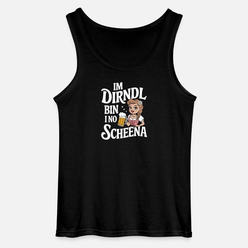Dirndl Bierfest Charm - Gildan Männer Tank Top - Schwarz