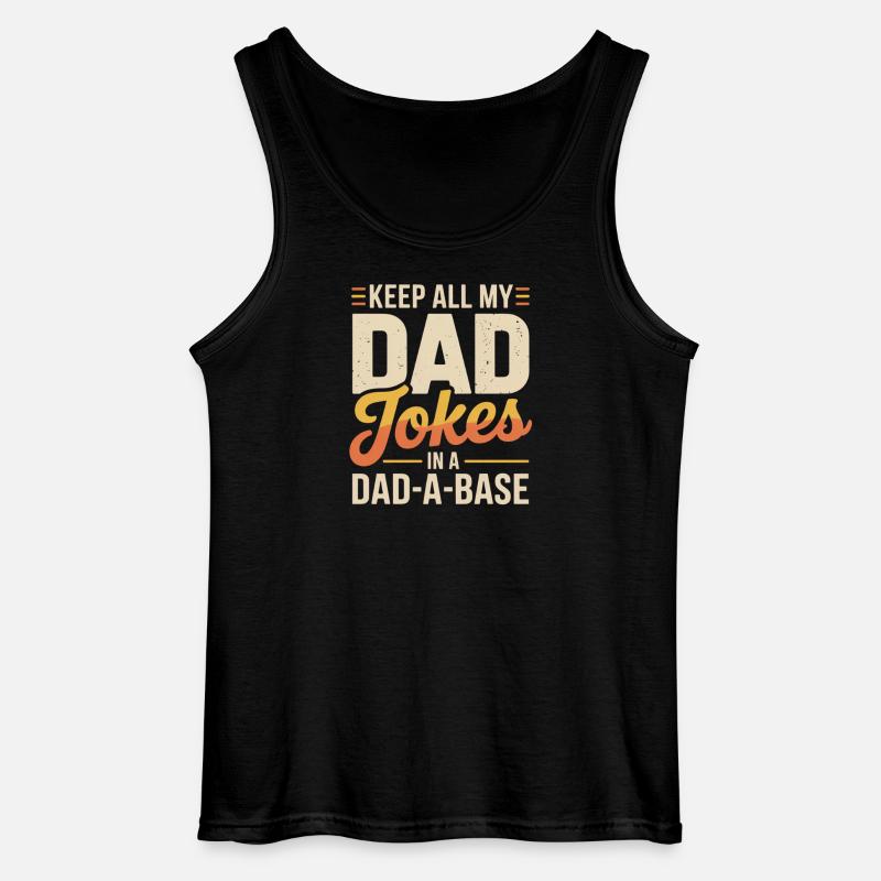 Dad Jokes in der Dad-A-Base - Gildan Männer Tank Top - Schwarz