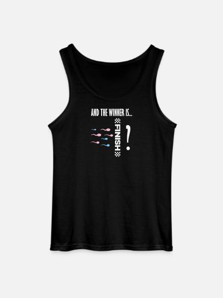 And the winner is sperm race funny - Gildan Men’s Tank Top - black