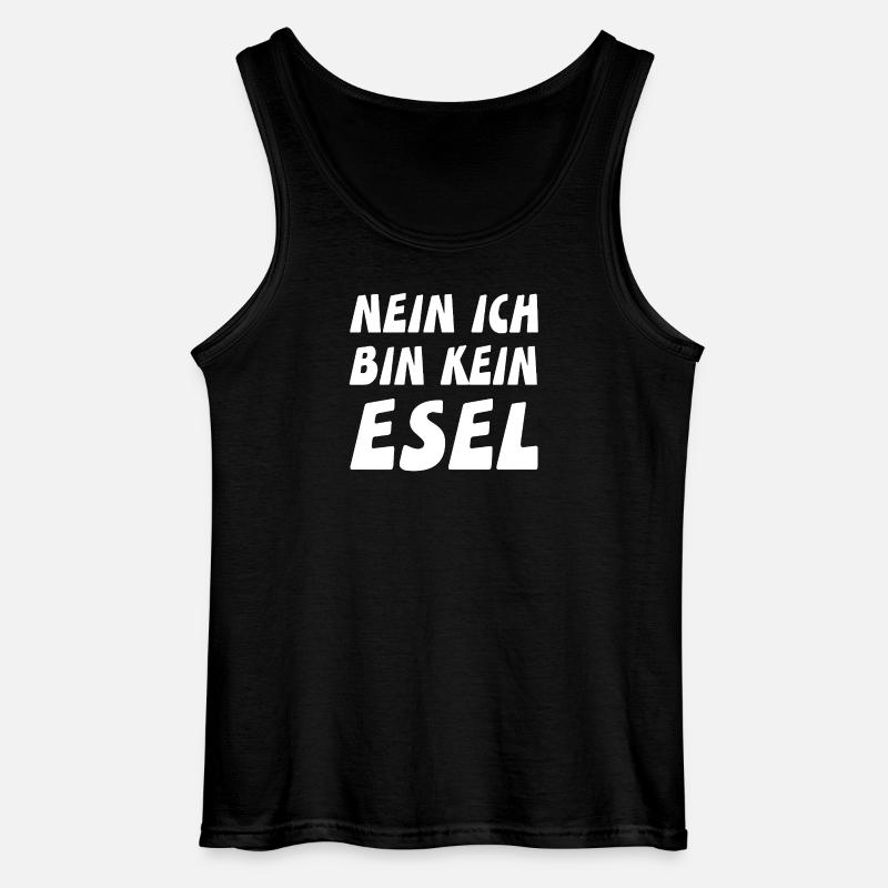 Esel - Gildan Männer Tank Top - Schwarz
