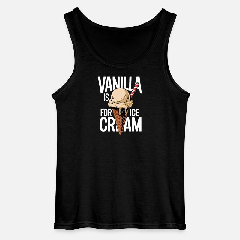Vanille Eiscone im Kontrast - Gildan Männer Tank Top - Schwarz
