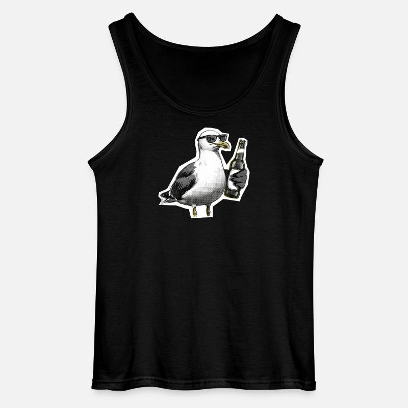 Möwe Bier Küste - Gildan Männer Tank Top - Schwarz
