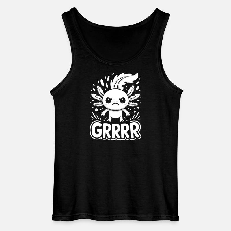 Grump Axolotl - Gildan Männer Tank Top - Schwarz