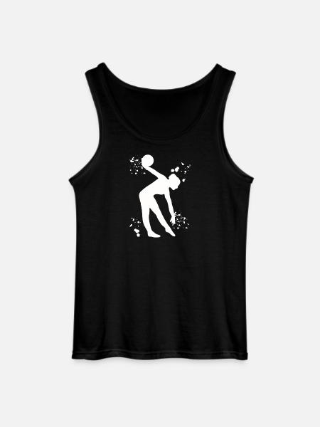 Gymnast with ball rhythmic gymnastics - Gildan Men’s Tank Top - black