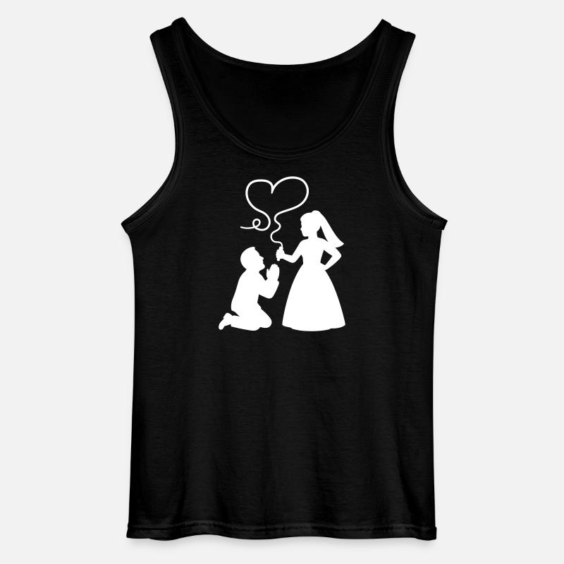Brautpaar Ehepaar Hochzeit - Gildan Männer Tank Top - Schwarz