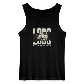 Supergirl Movie Lobo Avec Citation My Code Is Iron - Débardeur Gildan Homme - noir - Devant - AI Model Male 185 dark (185cm)