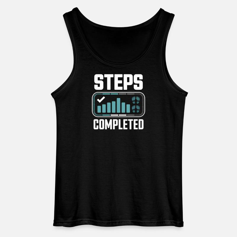 Steps Completed 10000 Schritte - Gildan Männer Tank Top - Schwarz