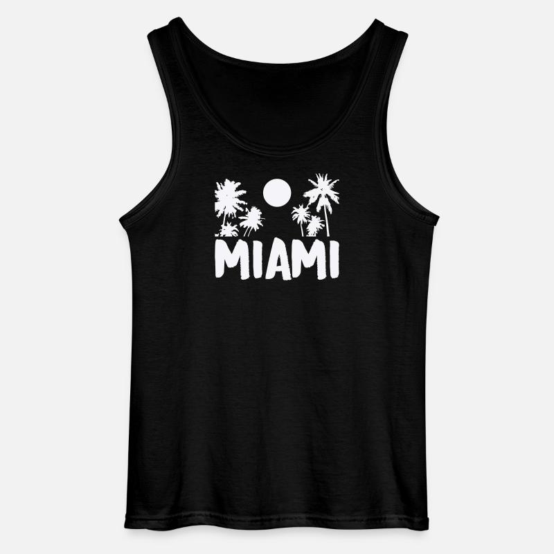 miami- - Gildan Männer Tank Top - Schwarz
