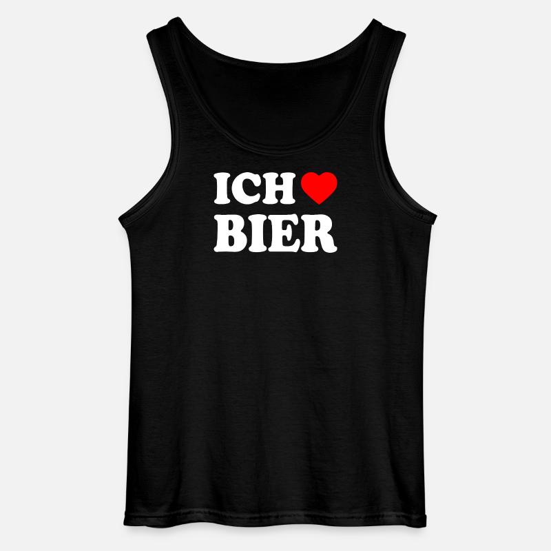 Ich liebe bier - Gildan Männer Tank Top - Schwarz