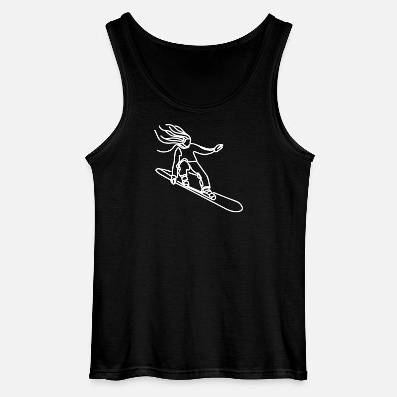 Snowboarder Mädchen - Gildan Männer Tank Top - Schwarz