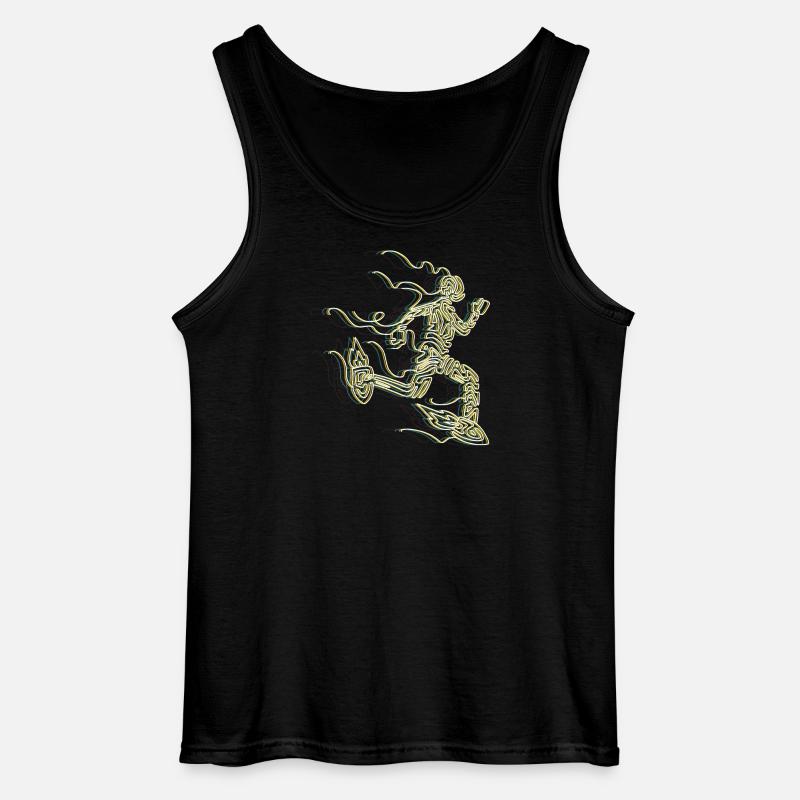 Stilisierter Rocket Runner - Gildan Männer Tank Top - Schwarz