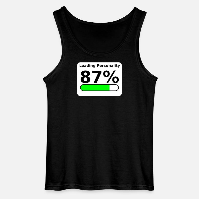 Loading Personality 87% – Nerdy Statement Tee - Gildan Männer Tank Top - Schwarz
