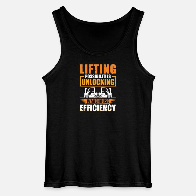 Staplerfahrer Englisch Spruch Stapler - Gildan Männer Tank Top - Schwarz