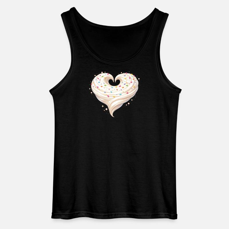 Design dolce da cuore-crema - Canotta da uomo Gildan - nero