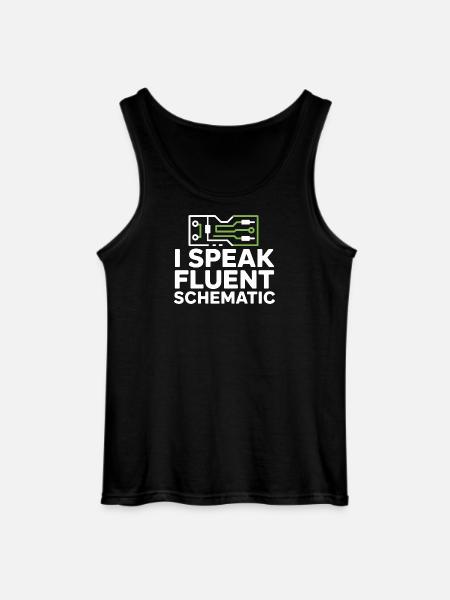I speak fluent circuit diagram technology - Gildan Men’s Tank Top - black
