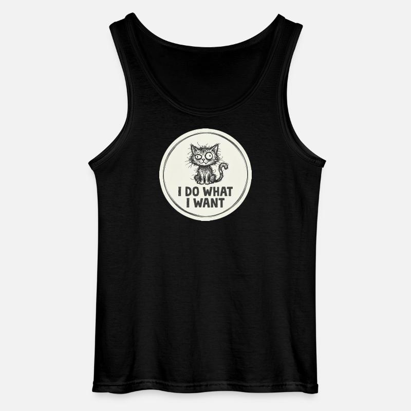Ich mache, was ich will Katze - Gildan Männer Tank Top - Schwarz