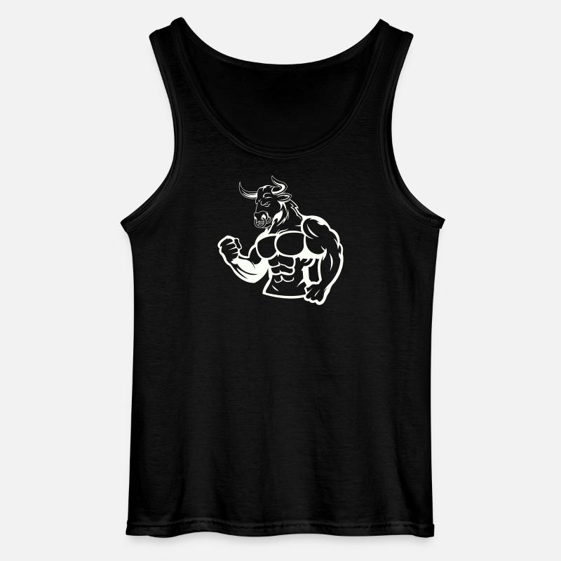 Kraftbulle Muskelheld - Gildan Männer Tank Top - Schwarz
