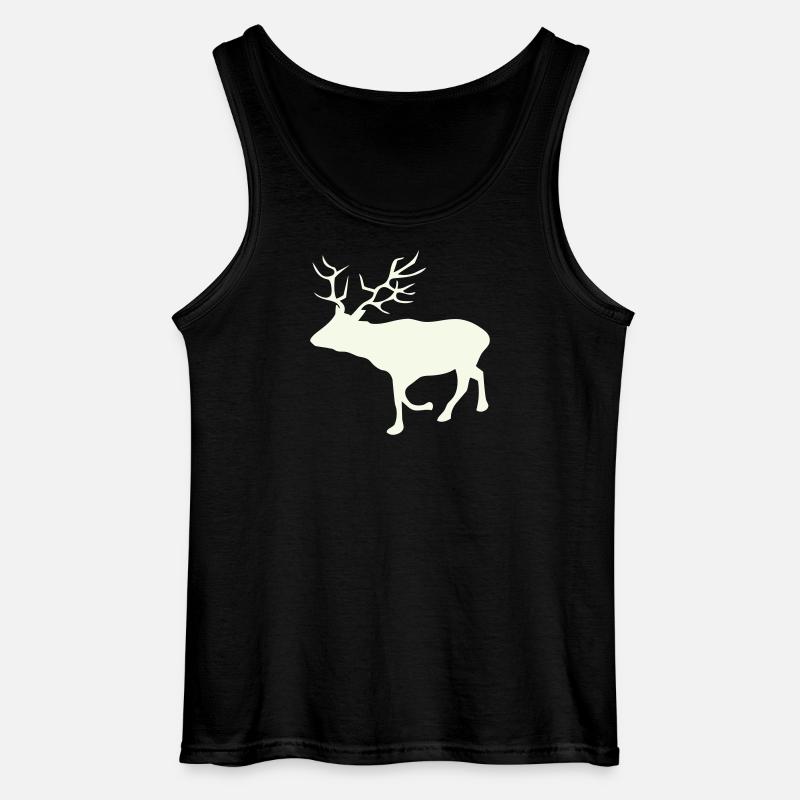 Hirsch Reh - Gildan Männer Tank Top - Schwarz