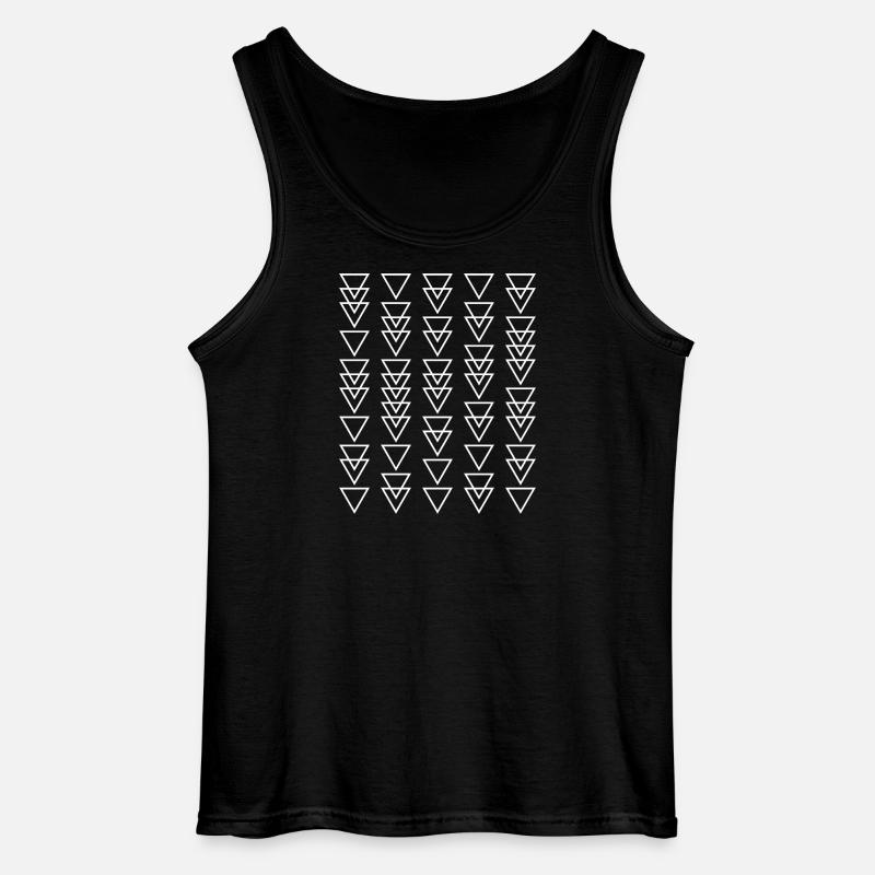 Triangular Cascade - Gildan Men’s Tank Top - black