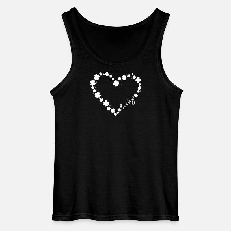 Clover Herz des Glücks - Gildan Männer Tank Top - Schwarz