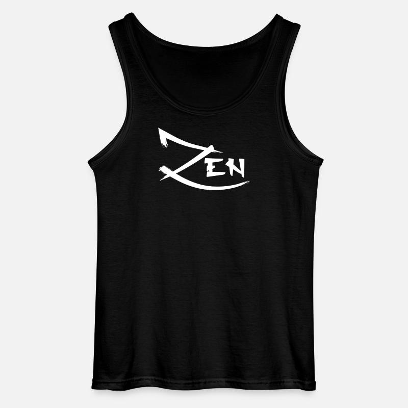 ZEN Minimalist Plotting - Gildan Men’s Tank Top - black
