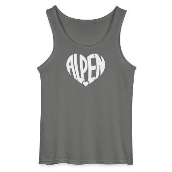 Alpen Herz-Logo - Gildan Männer Tank Top - Anthrazit - Vorne - AI Model Male 185 dark (185cm)