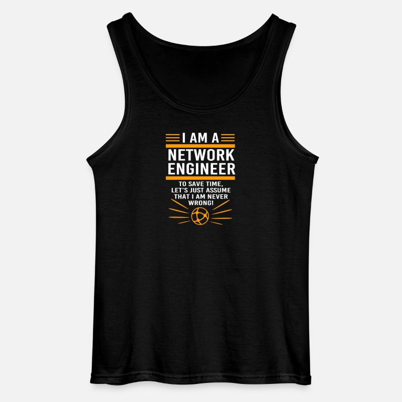 Netzwerk Informatiker Programmierer Admin - Gildan Männer Tank Top - Schwarz