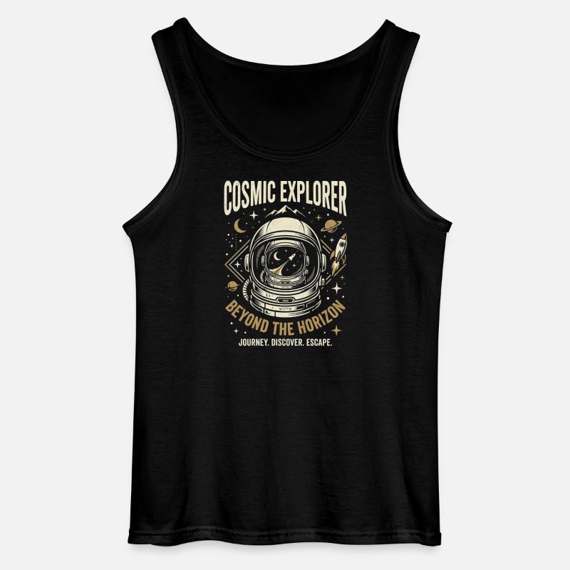Cosmic Explorer - Gildan Männer Tank Top - Schwarz