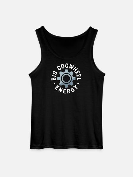 Large Gear Energy Motif - Gildan Men’s Tank Top - black