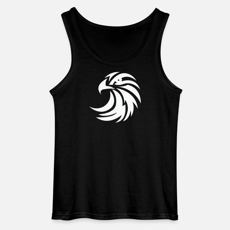 Ørn silhuet - Gildan tanktop til mænd - sort