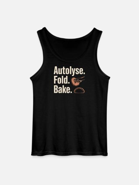 Autolyse Fold Bake Bread Art - Gildan Men’s Tank Top - black