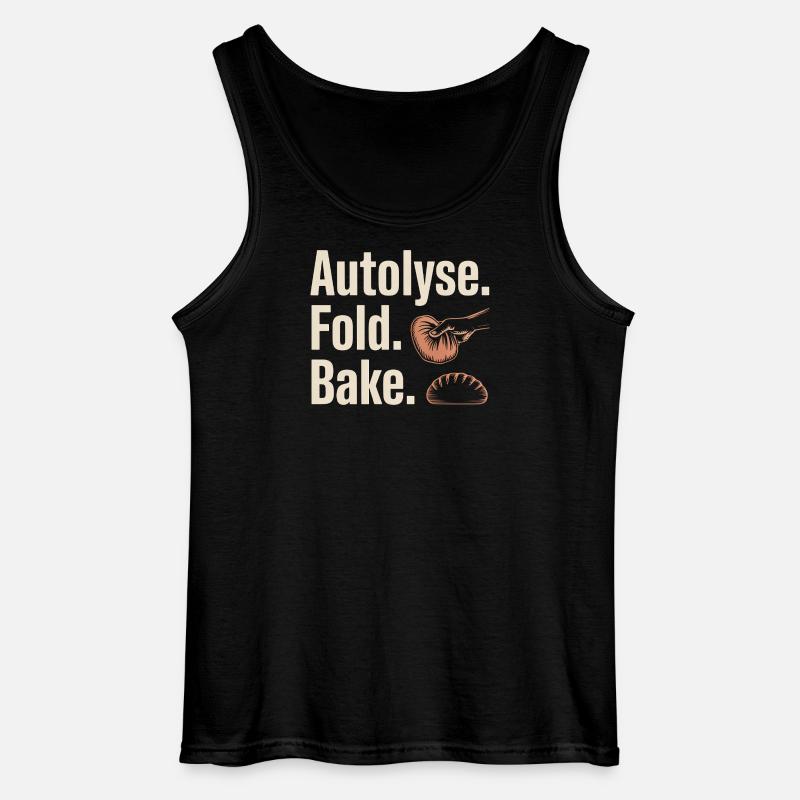 Autolyse Fold Backe Bread Kunst - Gildan Männer Tank Top - Schwarz