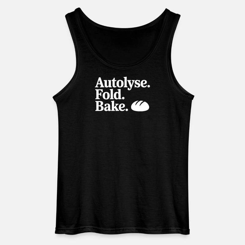 Bread Art Autolyse Fold Bake - Gildan Men’s Tank Top - black