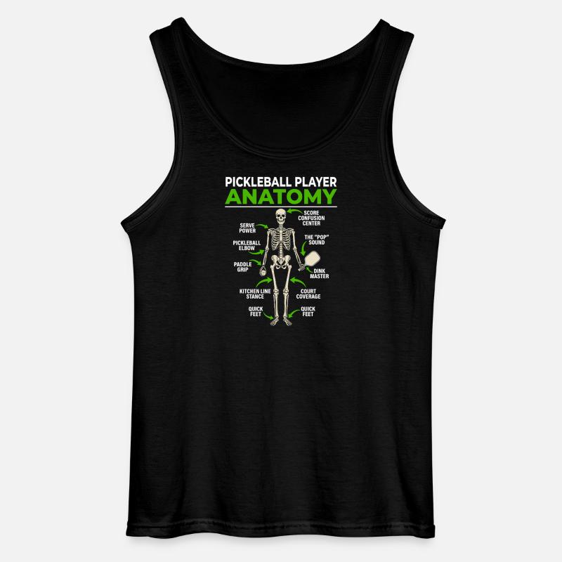 Pickleball Anatomie Illustration Davinci - Gildan Männer Tank Top - Schwarz