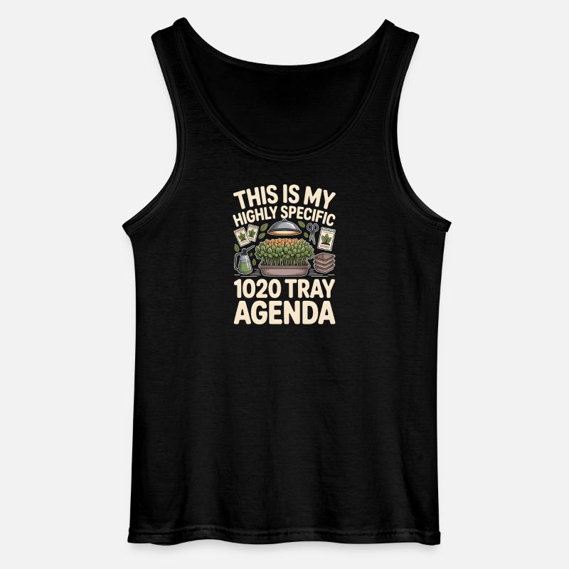 1020-Tray-Agenda | Microgreens Nerd - Gildan Männer Tank Top - Schwarz
