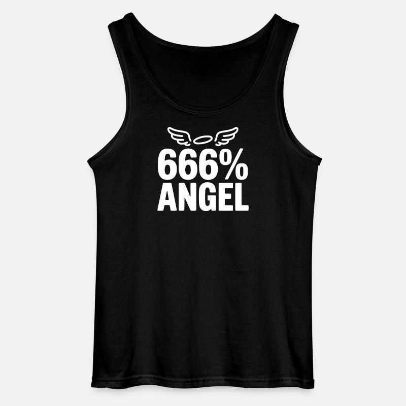 666 % Engel - Gildan Männer Tank Top - Schwarz