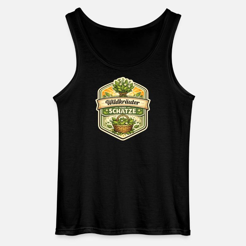 Wildkräuter sind Schätze - Gildan Männer Tank Top - Schwarz